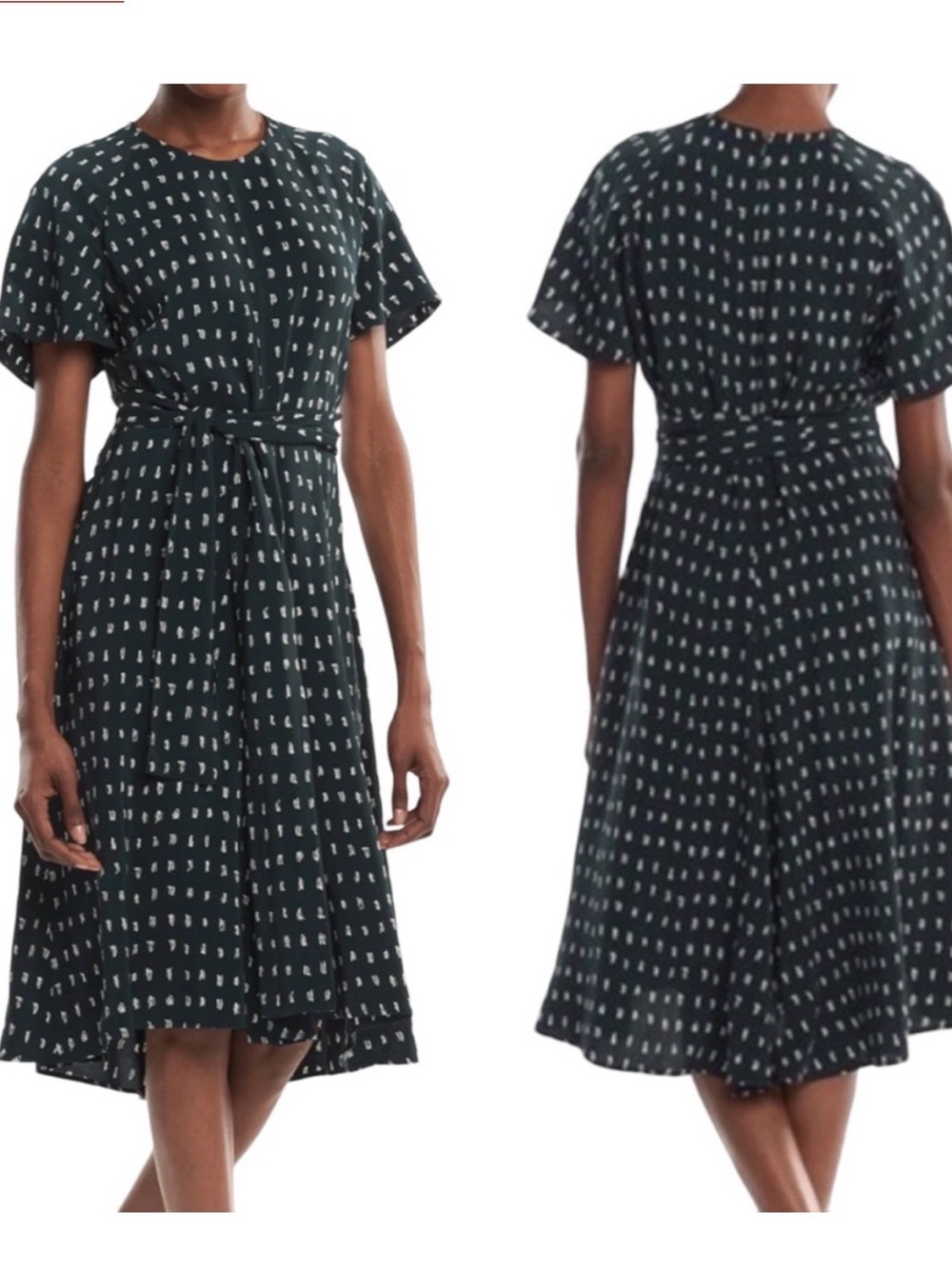 MM Lafleur The Jessica Swipe Print Dress Green large